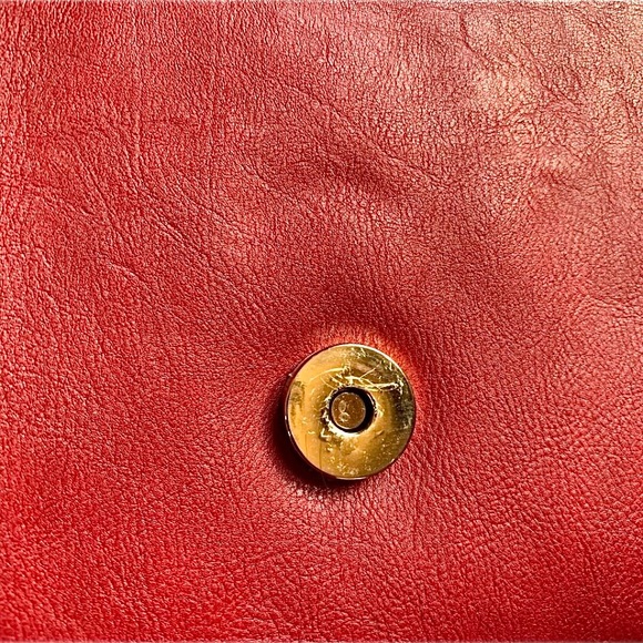 Forever 21 Purse Red Envelope Crossbody Bag Faux Leather Clearance - Picture 10 of 12